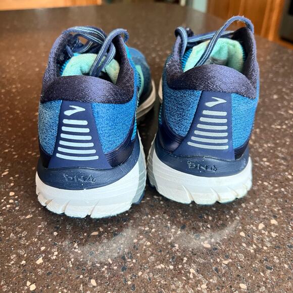 Brooks Adrenaline GTS 18 1202681D495 Blue Teal Running Shoes Size 8.5 - Picture 4 of 8